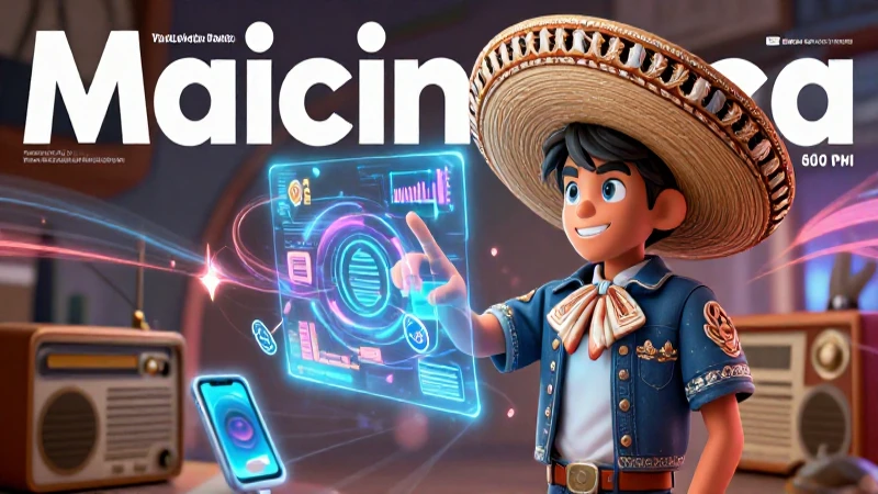 Medios Masivos de Comunicación: Impacto y Evolución Actual 5 Estudiante mexicano digital con hologramas educativos