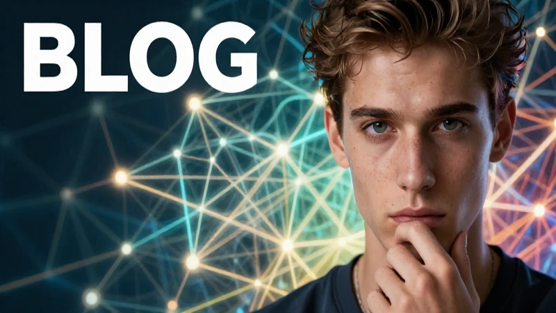 Hombre sofisticado con redes neuronales futuristas