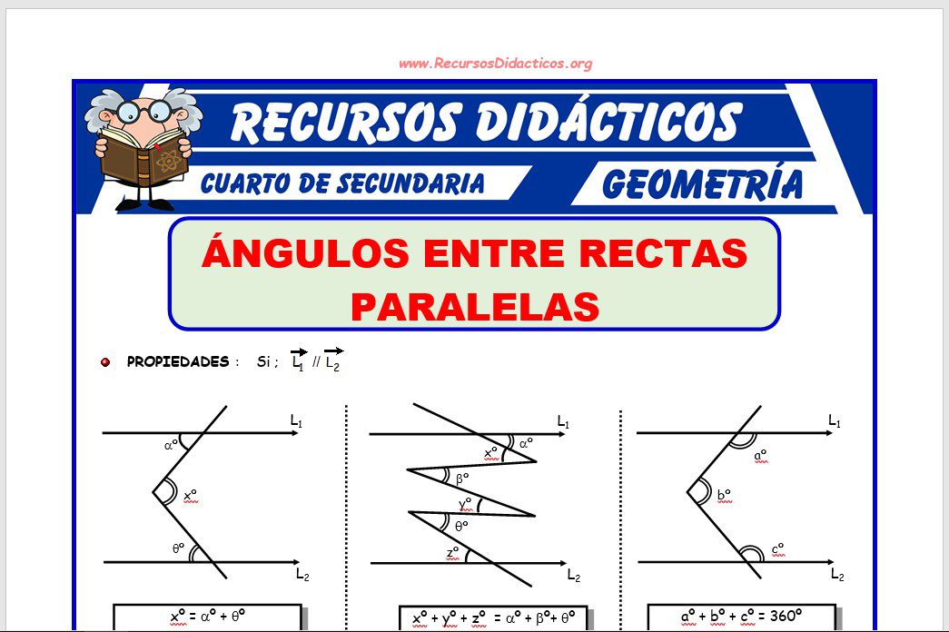 mejora tu geometria calcula angulos entre rectas paralelas