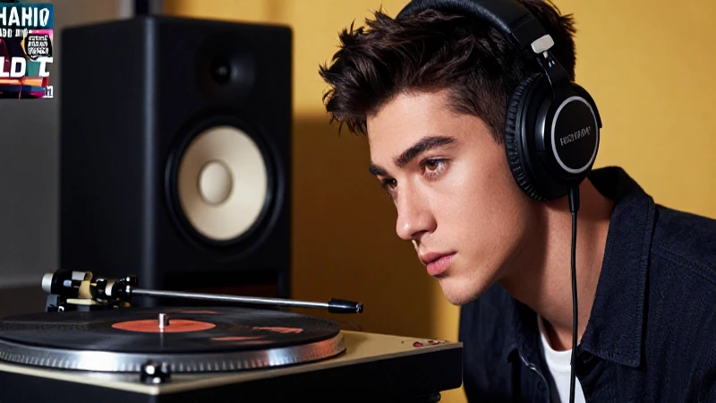 Melómanos: Actitudes Típicas y el Mundo de la Audiofilia 3 Audiófilo con vinilo y estética editorial