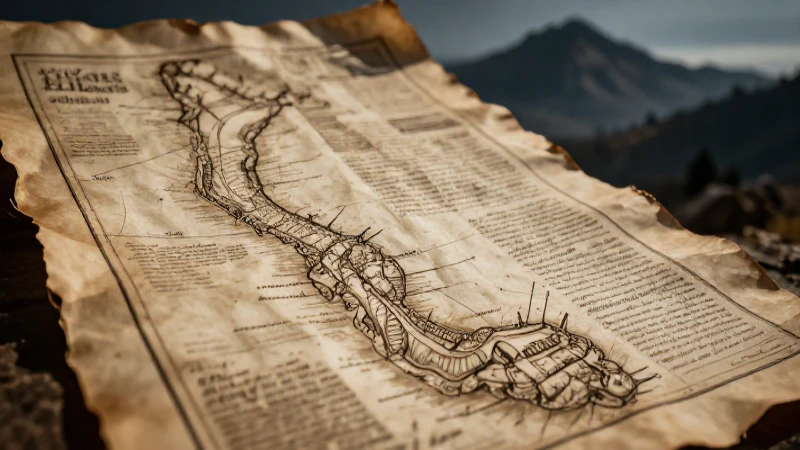 Memorias chilenas: Un viaje a través de la historia nacional 4 Mapa histórico antiguo de Chile con detalles dramáticos