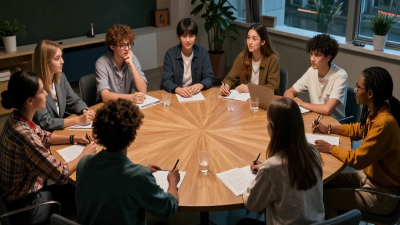 Ejemplos de una mesa redonda: Qué es y cómo se hace 7 Ilustración detallada de una mesa redonda educativa