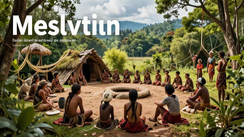 Mesolíticos reunidos en un entorno natural vívido