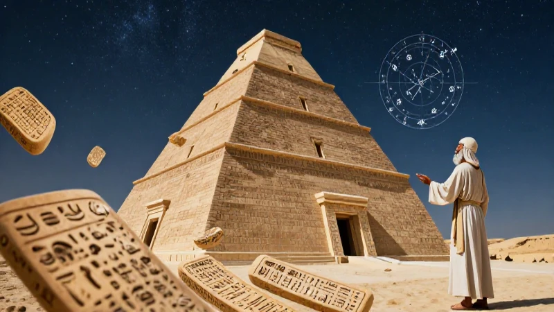 Mesopotamia: qué es, su historia y características clave 6 Zigurat mesopotámico con cielo estrellado y conocimiento antiguo