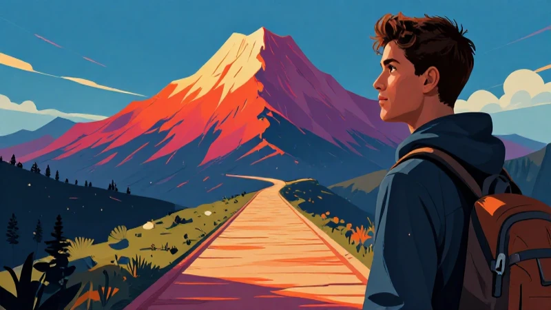 Metas en la vida: 25 Ejemplos para Inspirarte y Crecer 4 Joven ambición mira su camino hacia la cima