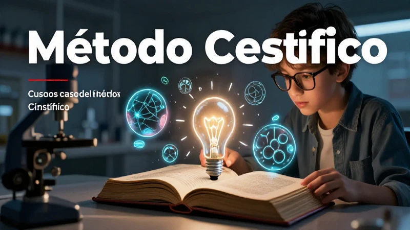 Ilustración educativa sobre el método científico