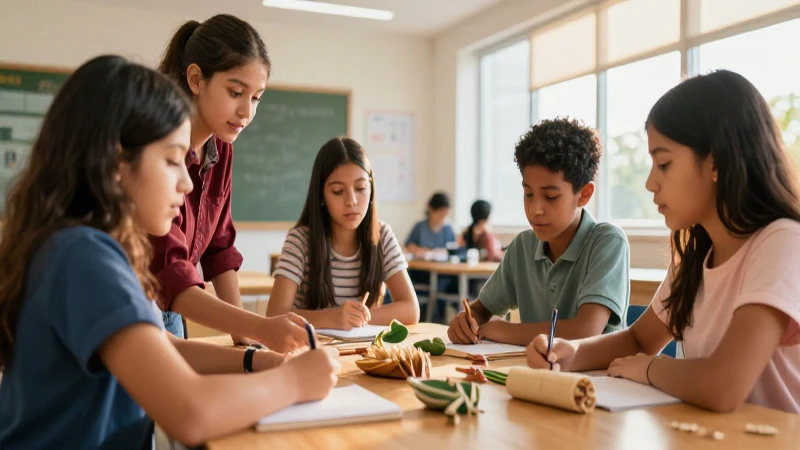 Metodologías de aprendizaje innovadoras en la nueva escuela mexicana 5 Estudiantes mexicanos colaboran innovadoramente en aula moderna