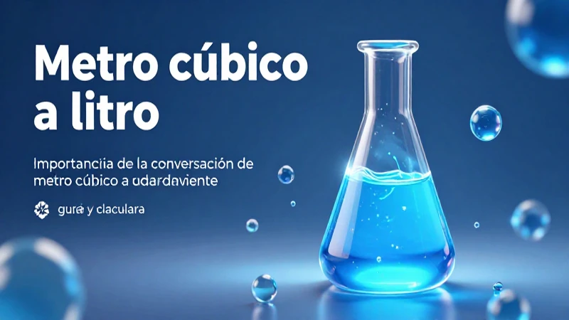 Conversión sencilla de metro cúbico a litro