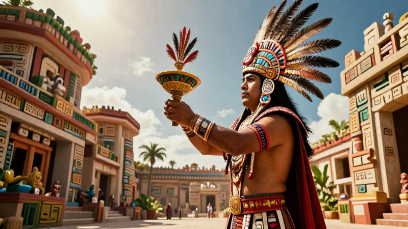 Sacerdote mexica ofrece un ritual con gran detalle