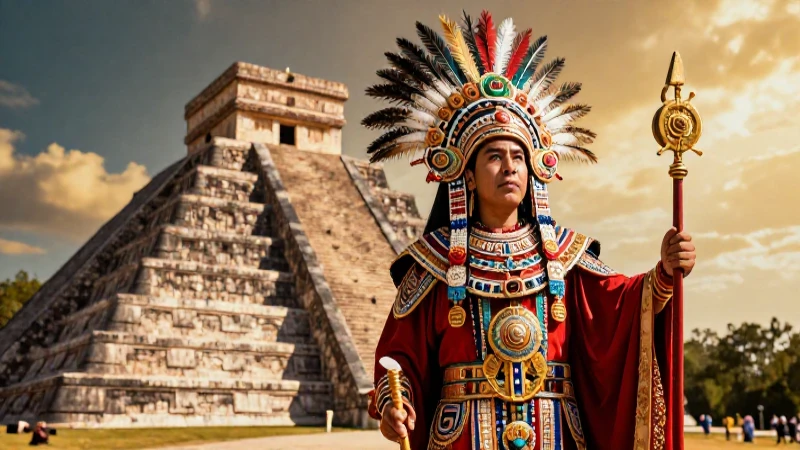 Poder y religión mexica bajo majestuosa luz