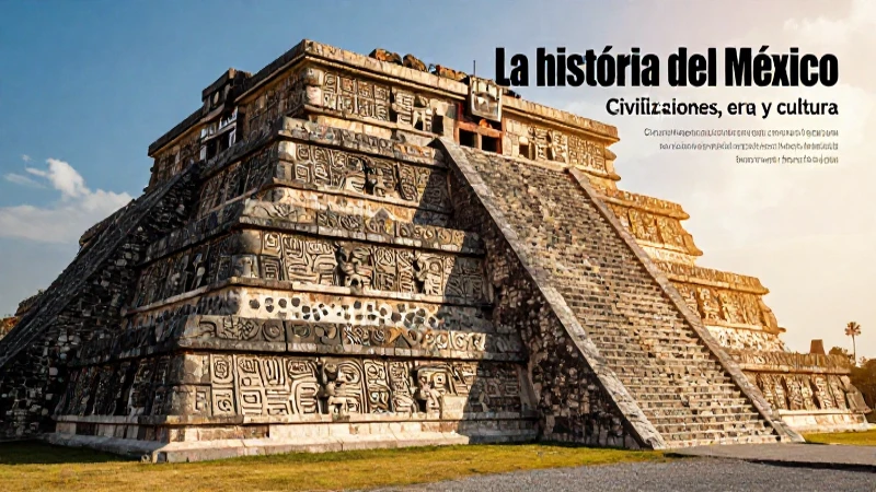 Majestuosa pirámide azteca con detalles antiguos