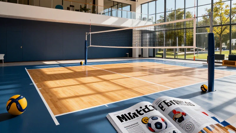 Mi cancha: Transformando mi casa en un espacio deportivo 5 Cancha de vóley moderna y fotorrealista
