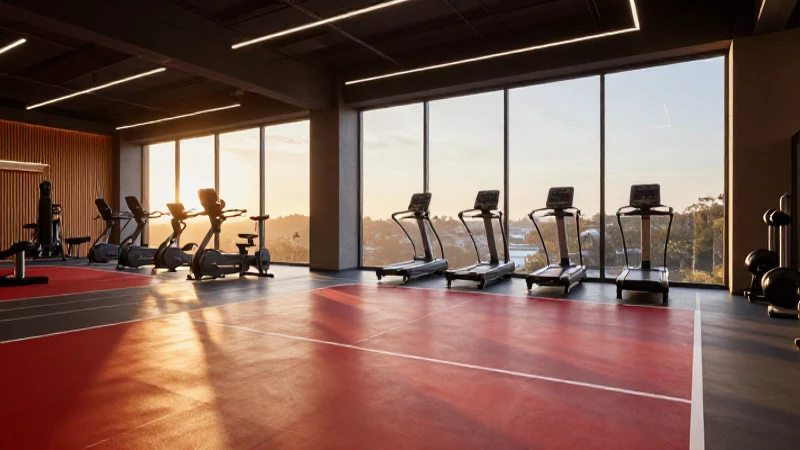 Mi cancha: Transformando mi casa en un espacio deportivo 4 Estética moderna de gimnasio y luz dorada