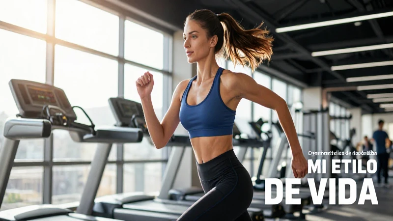 Mujer fitness en movimiento bajo luz matutina