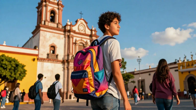 Explora "Mi Localidad": historia, lugares, eventos y más 9 Estudiante explorando paisaje mexicano vibrante