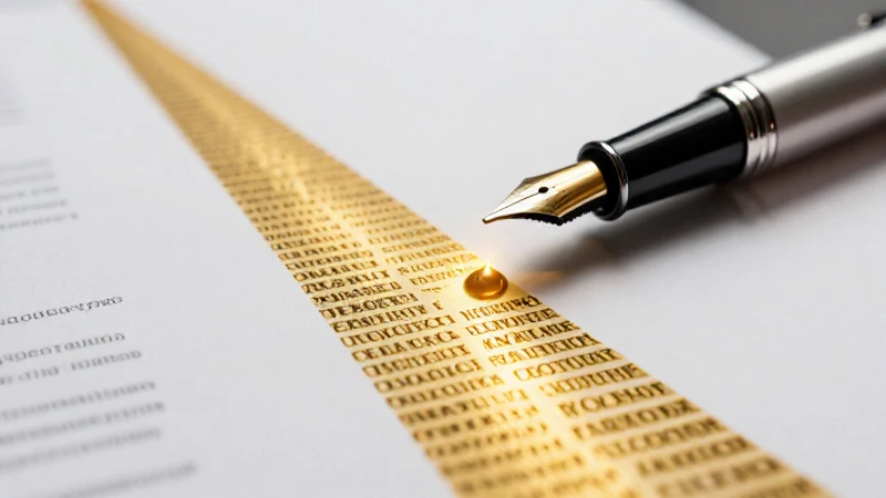 Camino dorado de texto hacia una gota de tinta