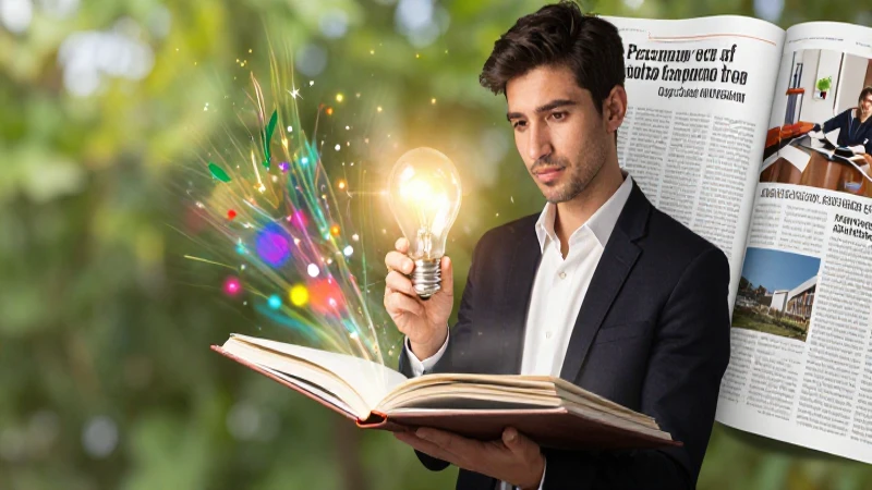 Creativa escritora con luz, inspiración y diseño vibrante