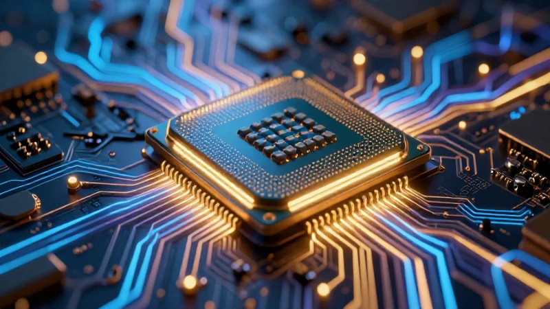 CPU brillante con estética educativa mexicana