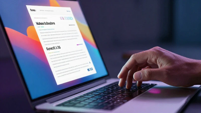 Laptop moderna con interfaz profesional