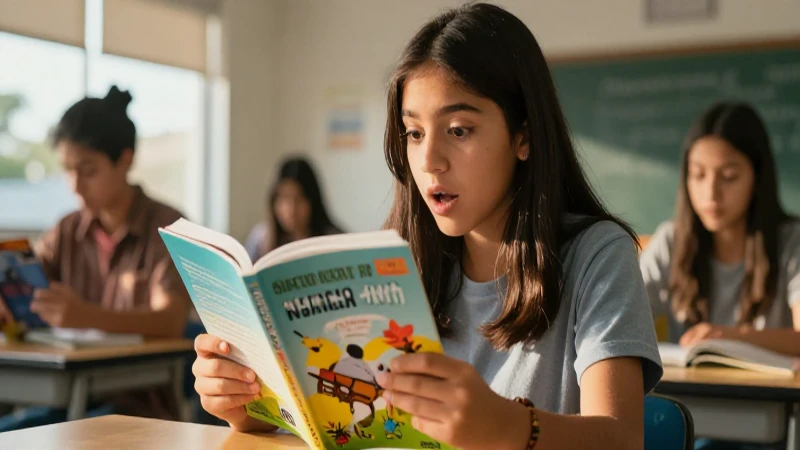 Joven estudiante mexicano lee libro con luz dorada
