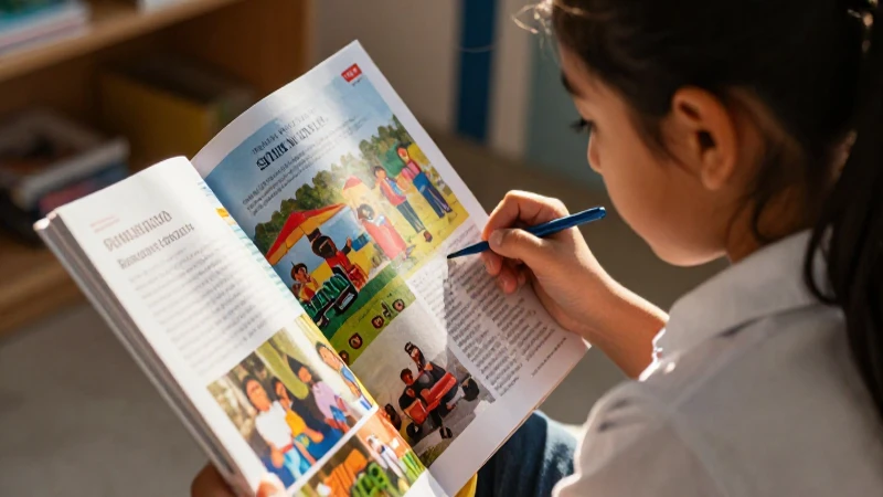 Estudiante joven estudia vibrante libro mexicano
