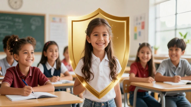MinEduc Teléfono: Guía Completa del Seguro Escolar 7 Niños mexicanos felices con escudo educativo