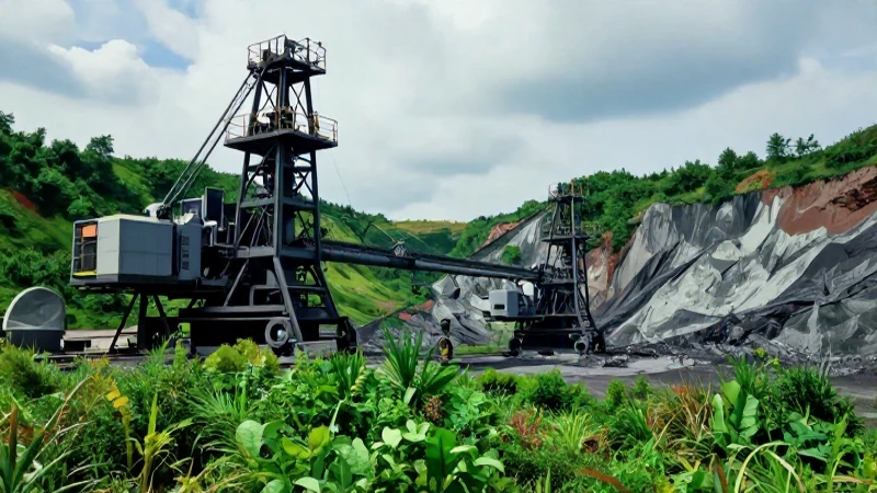 Qué es la minería y cuáles son sus tipos y consecuencias 6 Naturaleza verde invade maquinaria industrial estilizada