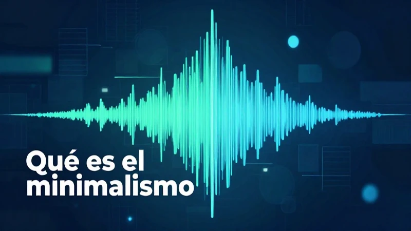 Minimalismo musical moderno con estética vibrante