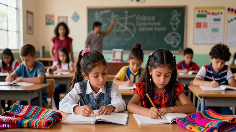 Explora la diversidad cultural: guía completa sobre minorías 4 Niños diversos en un aula mexicana vibrante