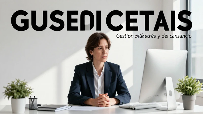 Gestión profesional del estrés y el cansancio
