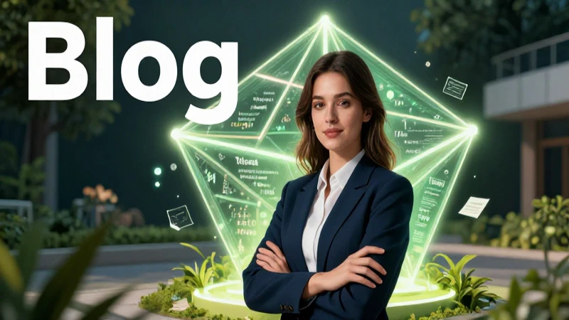 Profesional académica moderna con diseño dinámico