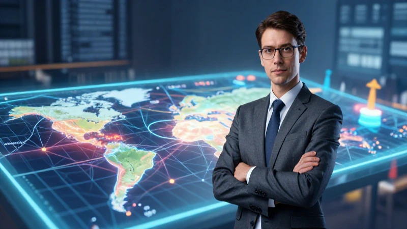 Líder empresarial proyectando estrategia con estilo moderno