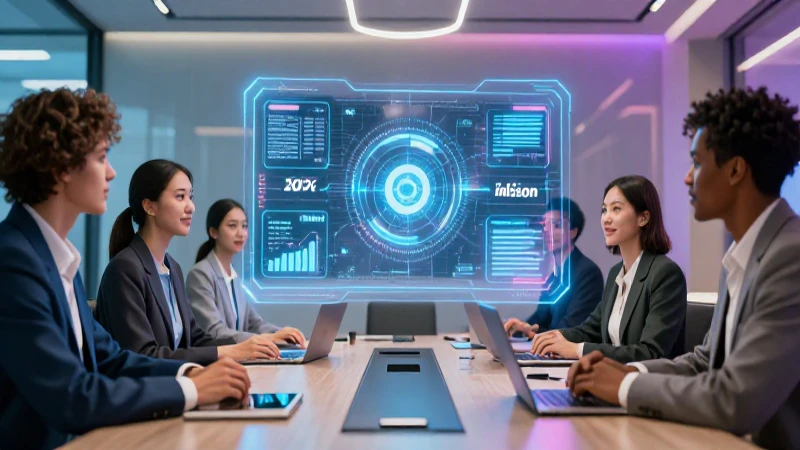 Equipo profesional moderno en sala de alta tecnología