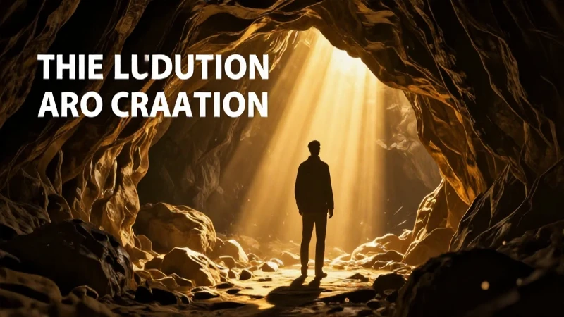 Mito de la caverna: qué nos enseña sobre realidad e ilusión 4 Silueta iluminada emerge de la oscuridad