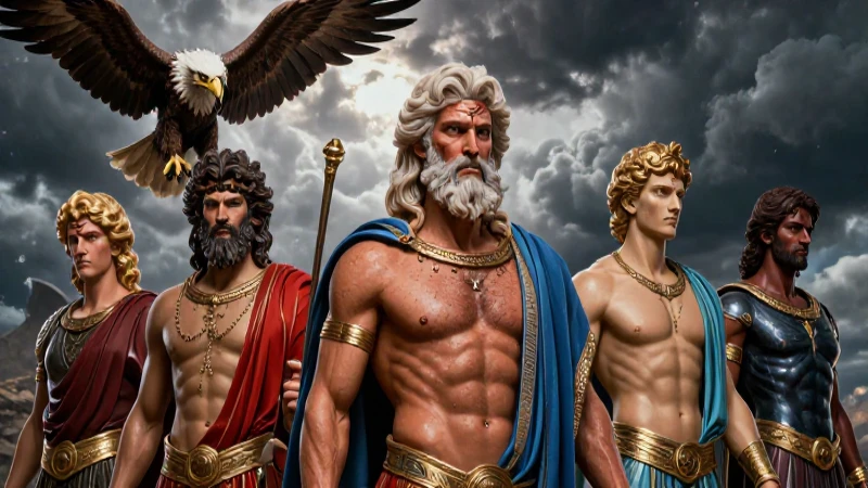 Mitología griega: dioses y leyendas de arte digital
