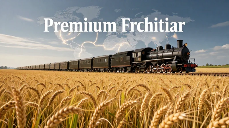 Tren histórico cruza campos de grano y rutas globales