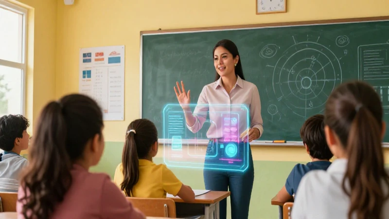 Maestro moderno enseña con holografía interactiva