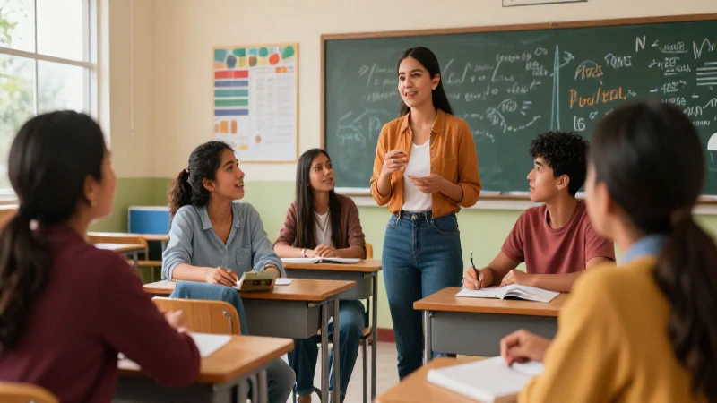 Estudiantes mexicanos colaboran con un docente