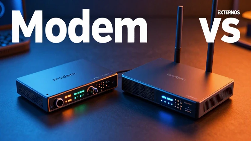 Comparación de módems internos y externos
