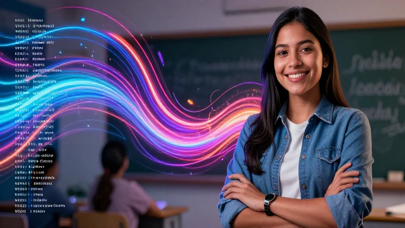 Maestra mexicana con diseño educativo dinámico e impactante