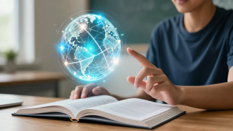 Estudiante buscando el conocimiento brillante