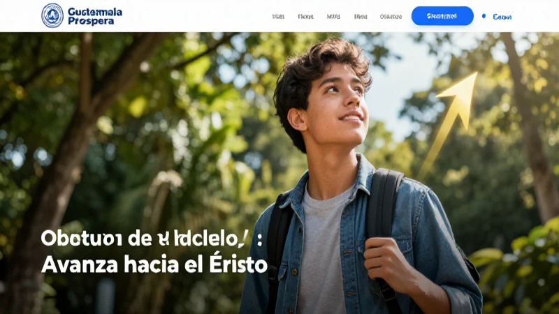 Estudiante ambicioso avanza hacia el éxito