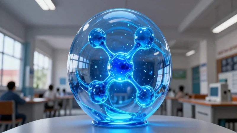 MOL: Qué es, definición y concepto esenciales explicados 5 Energía molecular azul en entorno educativo moderno
