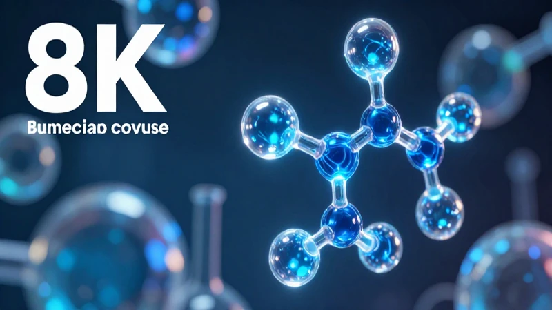 Molécula: Concepto, definición, tipos y ejemplos explicados 3 Estructura molecular brillante estilo científico azul