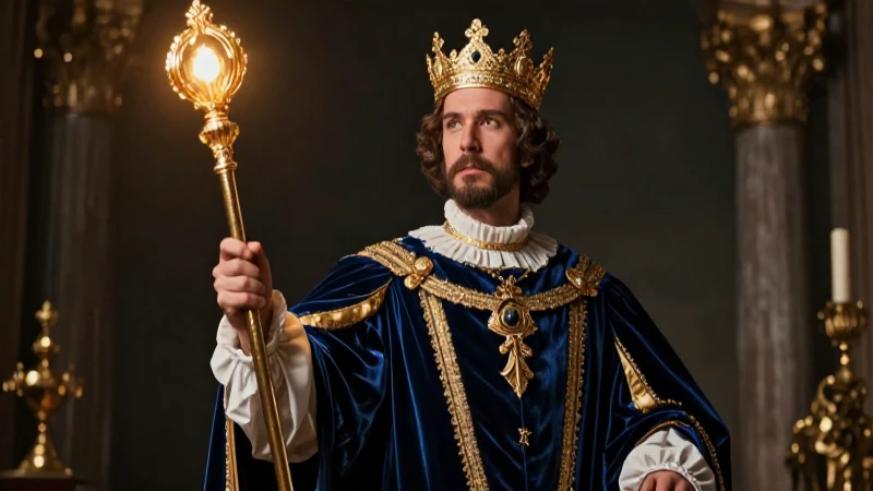 Retrato majestuoso de monarquía absoluta