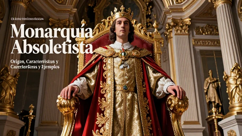 Monarca absoluto en majestuoso trono barroco