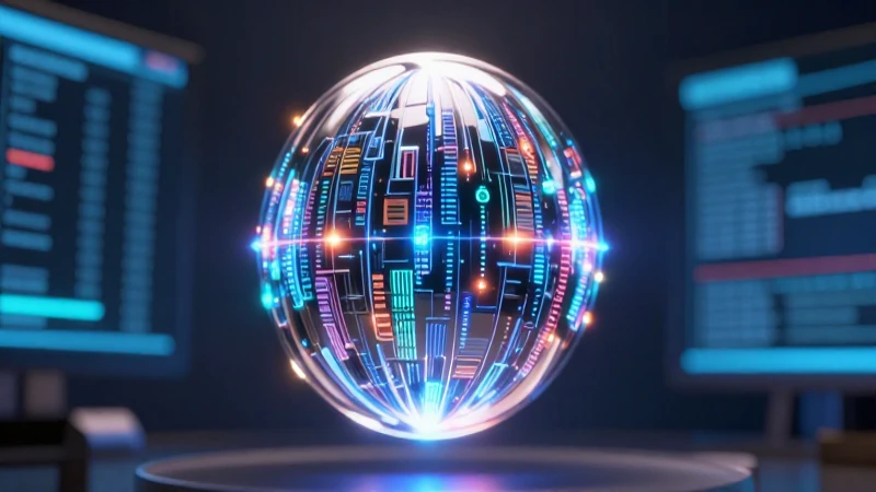 Es una esfera metálica brillante de datos