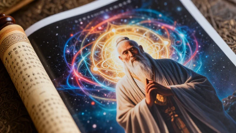 Sabio pensador cósmico en portada de revista
