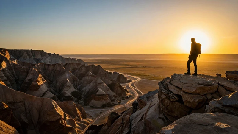 Explora montañas, mesetas y llanuras en un viaje de aventura y naturaleza 3 Extenso paisaje montañosos iluminado por el atardecer