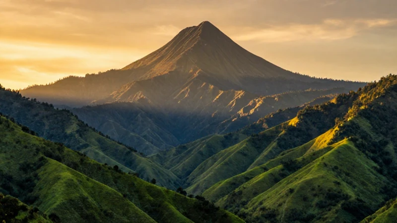 Montañas mexicanas majestuosas con luz dorada
